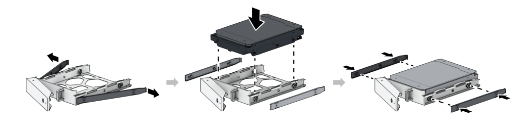 Install Hard drives in NAS