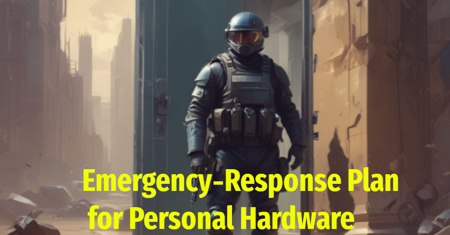 Emergency Response plan - Personal - Hardware. Step by step considerations and code to help you plan.