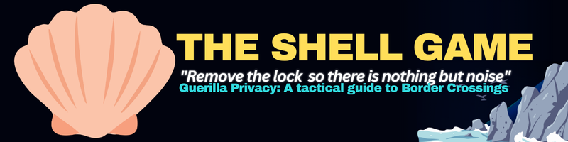 "The Shell Game" - "Remove the Lock so there is nothing but noise" - Banner 